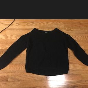 Black cold shoulder sweater